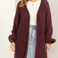 Chunky Plum Cardigan