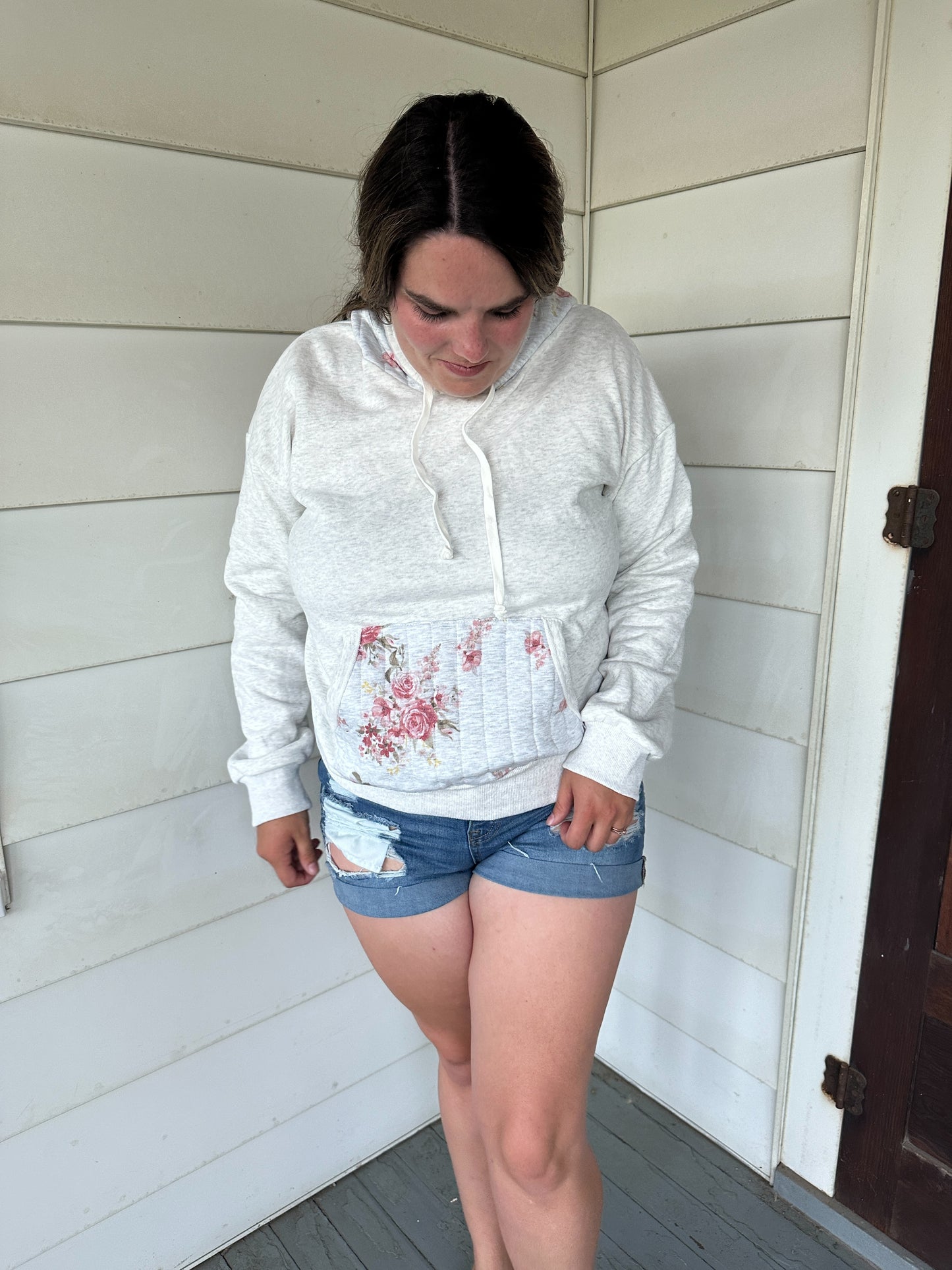 Winnie Sweatshirt with Rose Quilted Detail