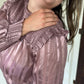 Sophia Rose Gold Smocked Blouse with Ruffle Detailing