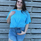 Ryan Oversized Boyfriend Tee - Sky