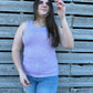 Max Ribbed Scoop Neck Tank - Lavender