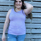 Max Ribbed Scoop Neck Tank - Lavender