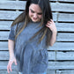 Sydney Acid Wash Oversize Boyfriend Tee - Blackberry