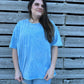 Sydney Acid Wash Oversize Boyfriend Tee - Sky