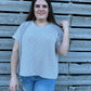 Jordy Oversize Ribbed Top - Light Gray