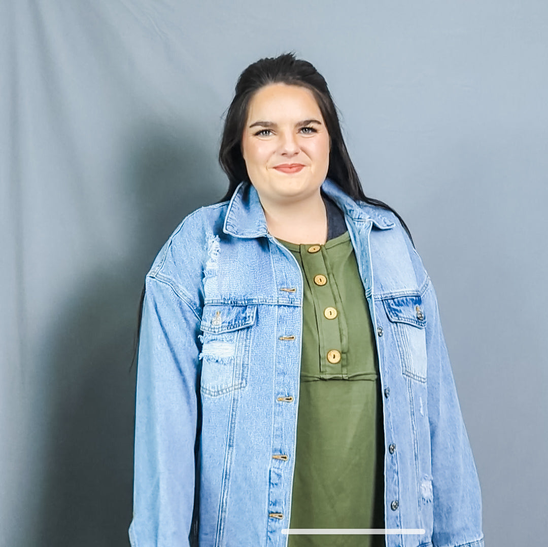 Distressed Denim Jacket