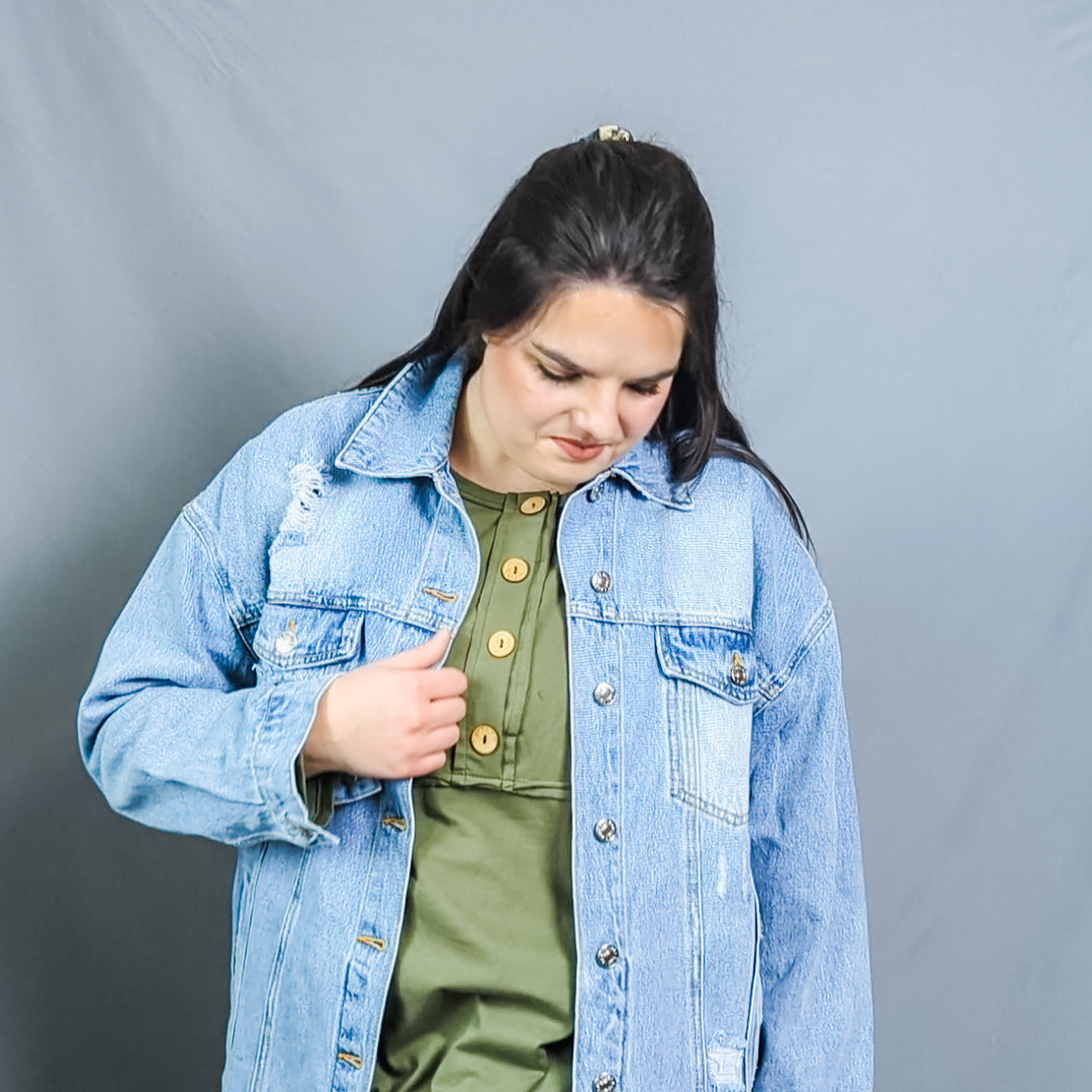 Distressed Denim Jacket