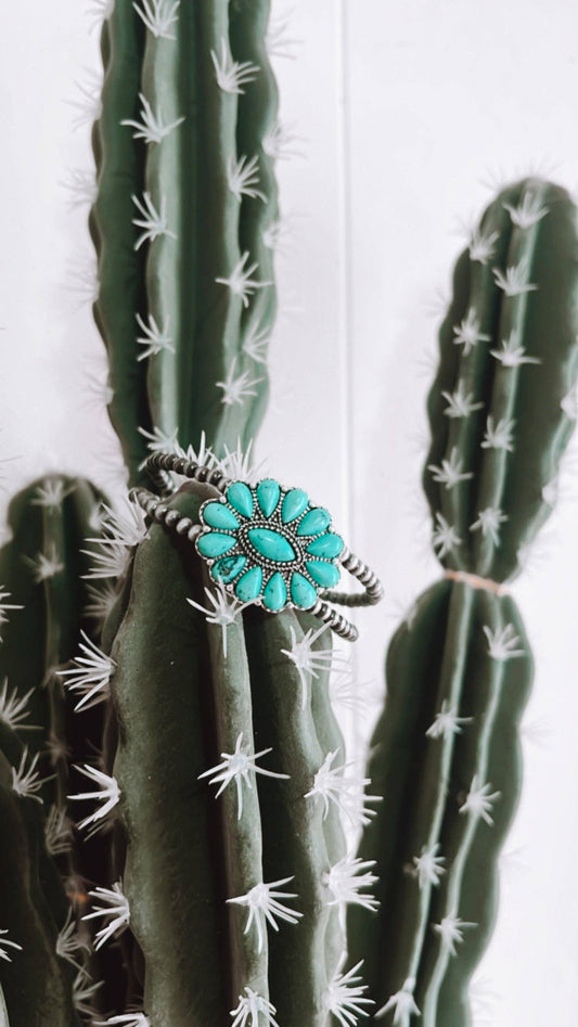 Faux Turquoise and Navajo Bracelet